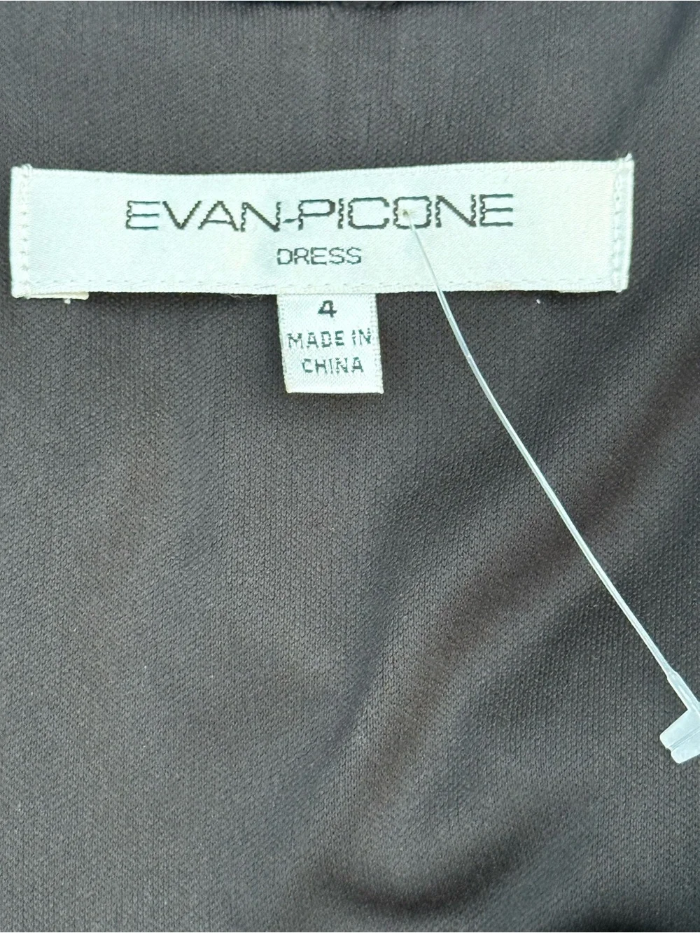 Evan Picone Black V-Neck Ruched-Waist Midi Dress - Picture 2 of 8